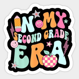 In My Second Grade Era Back To School Retro Groovy 2nd Sticker